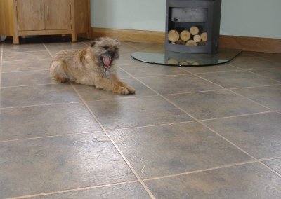 Karndean tile flooring with feature strip fitted by Stewart Groom Flooring