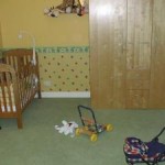 Childs bedroom carpet green twist