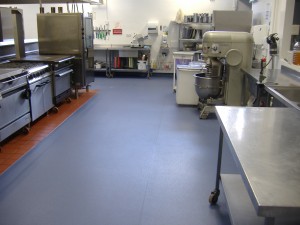 Commercial Kitchen in Safety Floor by Stewart Groom Carpets & Flooring